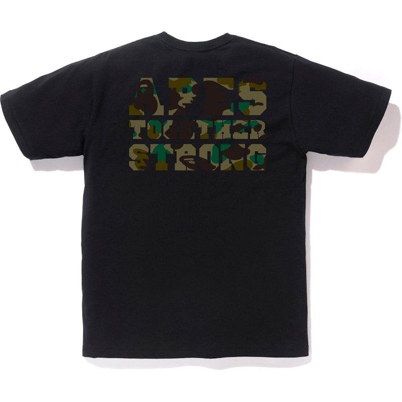 BAPE 1st Camo College ATS Tee Black/Green