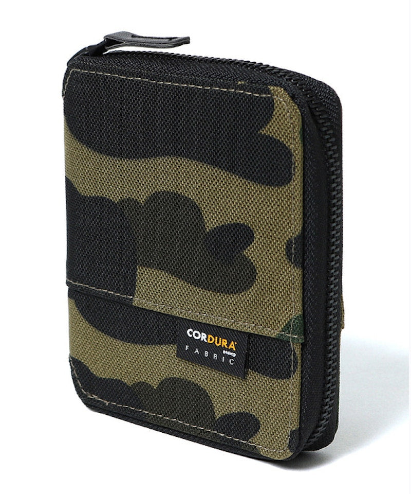 BAPE 1st Camo Cordura Medium Wallet Green