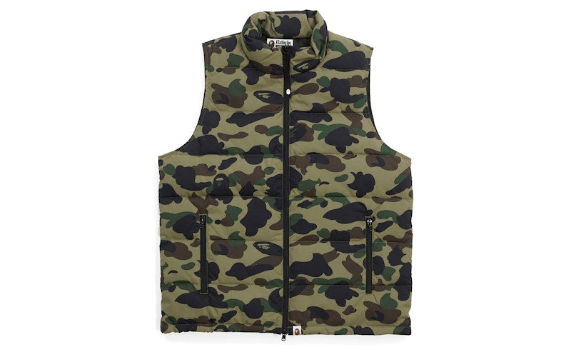 BAPE 1st Camo Down Vest Green