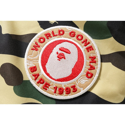 BAPE 1st Camo Fur Down Hoodie Jacket Jacket Yellow