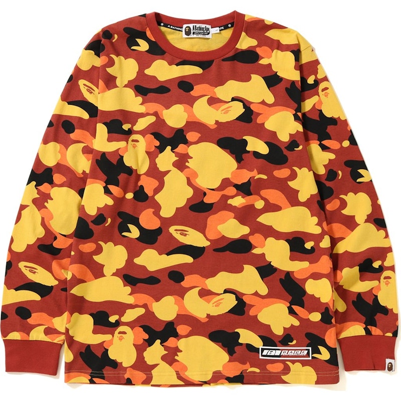 BAPE 1st Camo L/S Tee (FW18) Orange