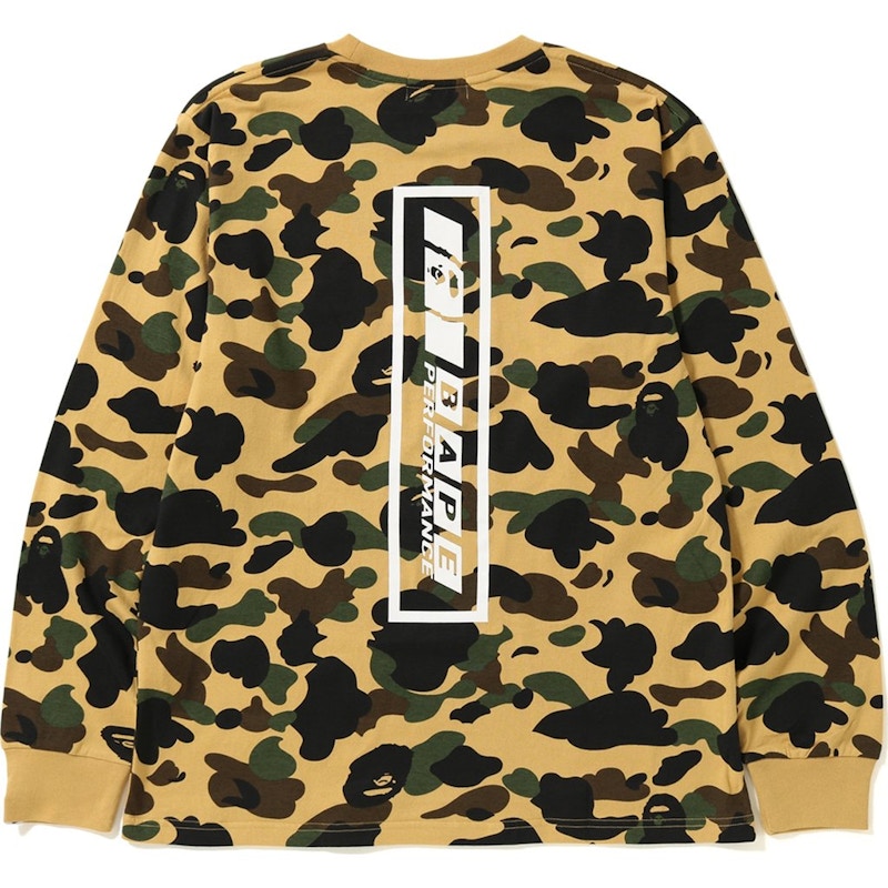 BAPE 1st Camo L/S Tee (FW18) Yellow