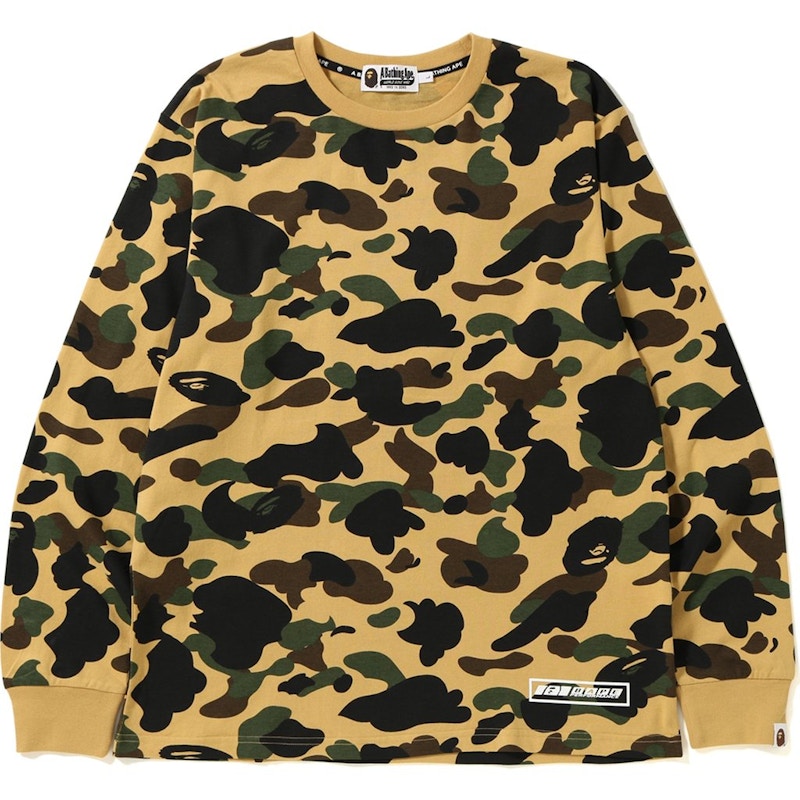 BAPE 1st Camo L/S Tee (FW18) Yellow