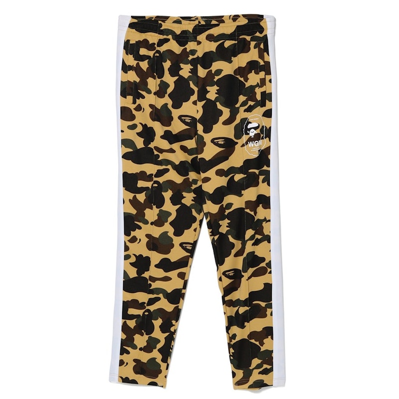 BAPE 1st Camo Line Jersey Pants Yellow