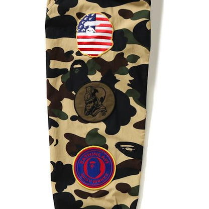 BAPE 1st Camo Multicolor Patch Military Shirt Shirt Yellow