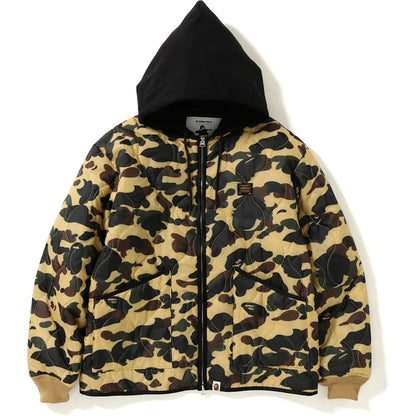 BAPE 1st Camo Quilting Hoodie Jacket Yellow