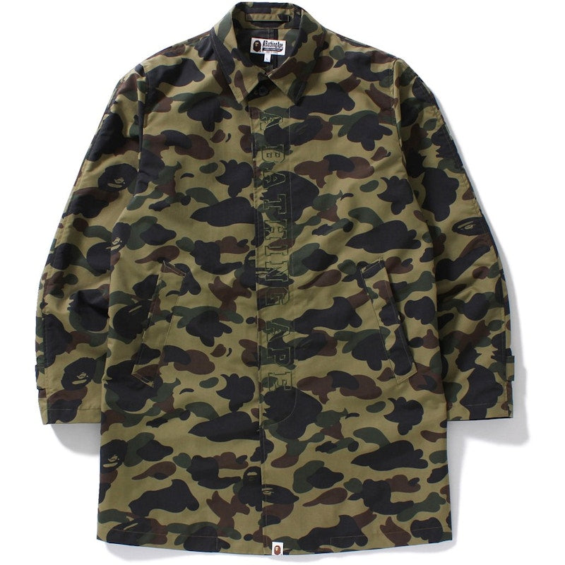 BAPE 1st Camo Rain Coat M GREEN