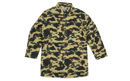 BAPE 1st Camo Rain Trench Coat Yellow