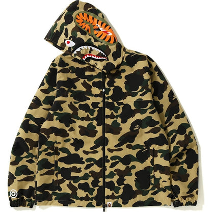 BAPE 1st Camo Shark Hoodie Jacket Yellow