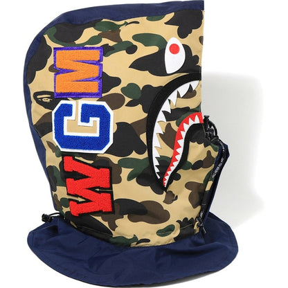 BAPE 1st Camo Shark Hoodie Mask Yellow/Navy