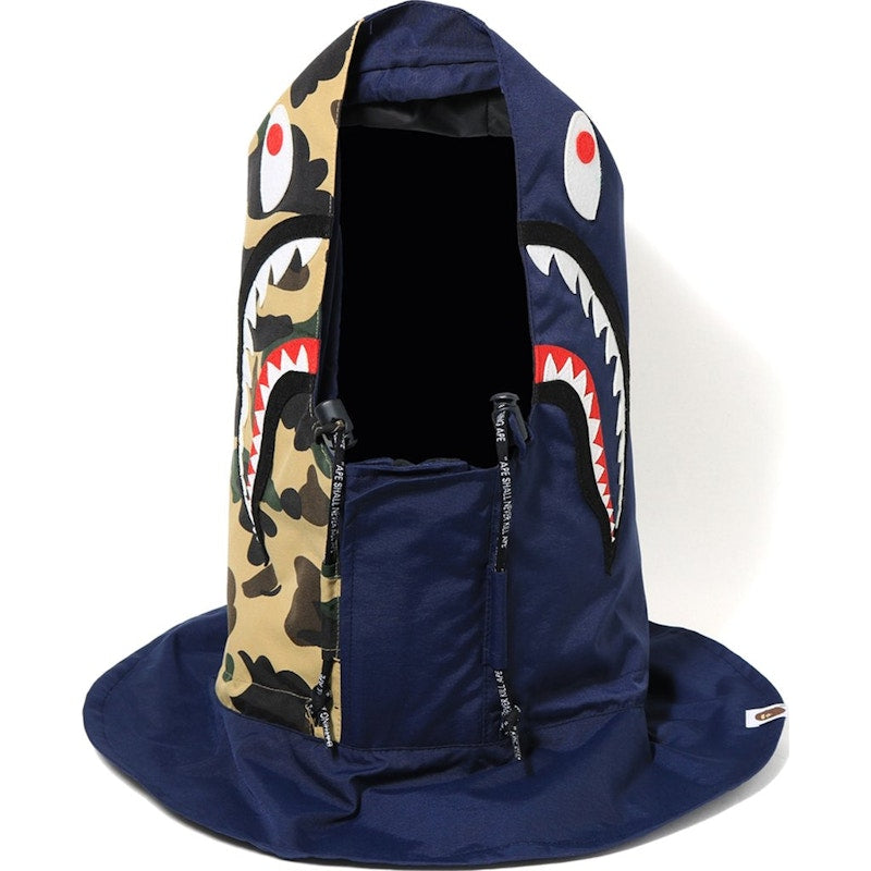 BAPE 1st Camo Shark Hoodie Mask Yellow/Navy