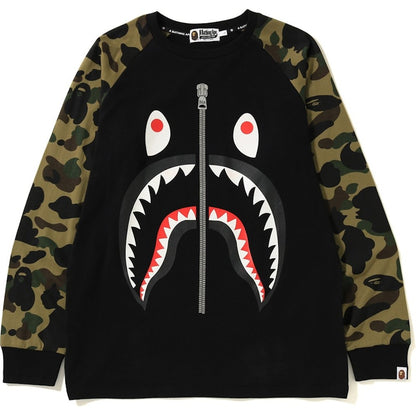 BAPE 1st Camo Shark LS Tee Black/Green