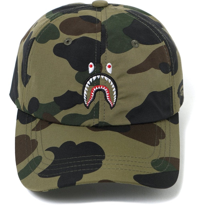 BAPE 1st Camo Shark Panel Cap Green