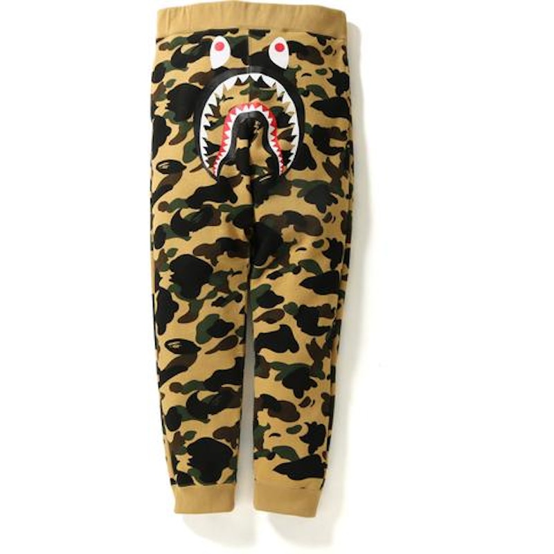 BAPE 1st Camo Shark Slim Sweat Pants Pants Yellow