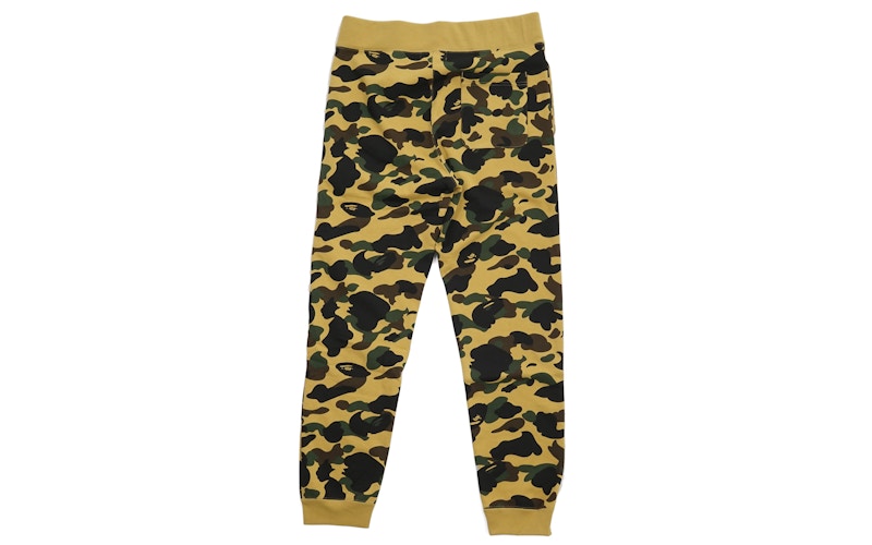 BAPE 1st Camo Shark Slim Sweatpants Yellow