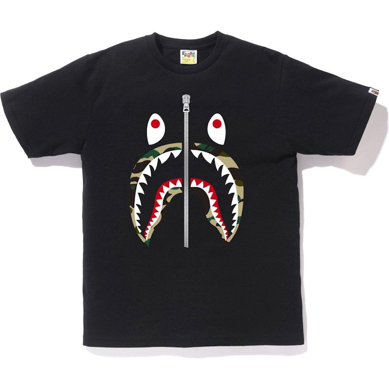 BAPE 1st Camo Shark Tee (SS18) Black/Yellow