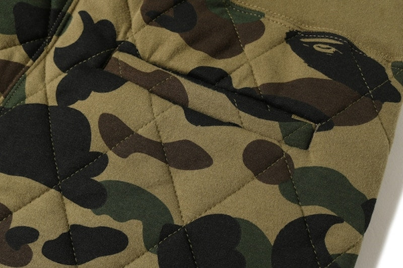BAPE 1st Camo Slim Quilting Pants Green