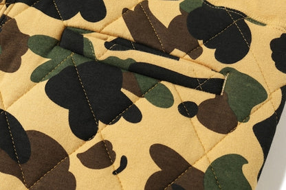 BAPE 1st Camo Slim Quilting Pants Yellow