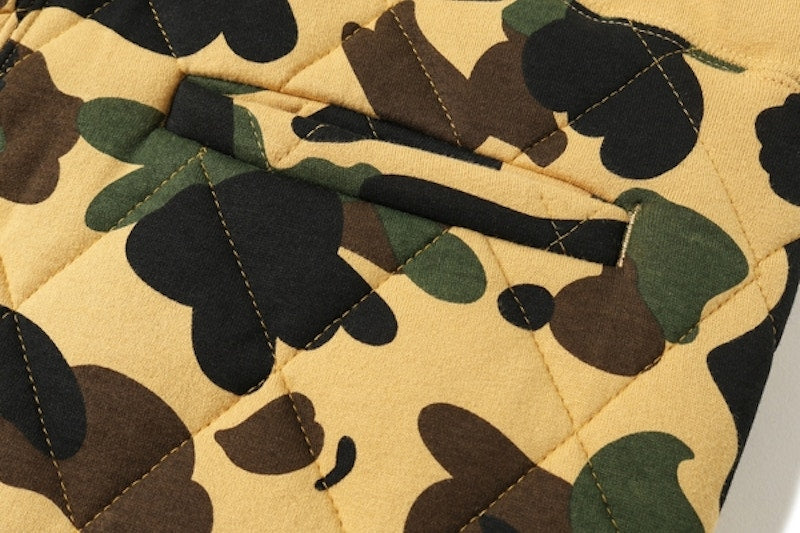 BAPE 1st Camo Slim Quilting Pants Yellow