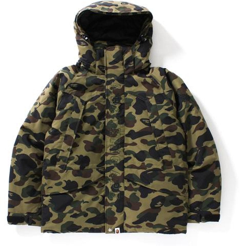 BAPE 1st Camo Snow Board Down Jacket M Green