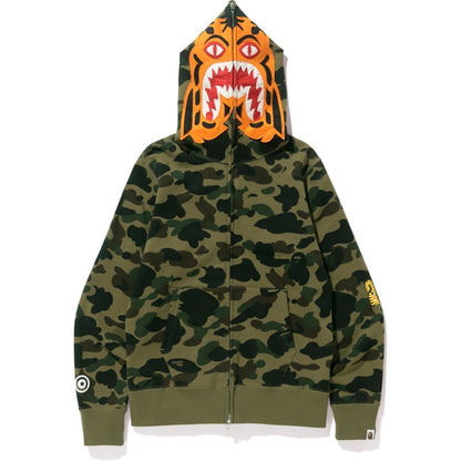 BAPE 1st Camo Tiger Full Zip Hoodie Green