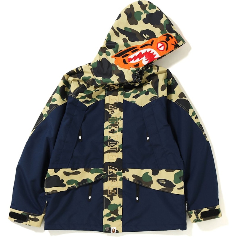 BAPE 1st Camo Tiger Snowboard Jacket Navy/Yellow