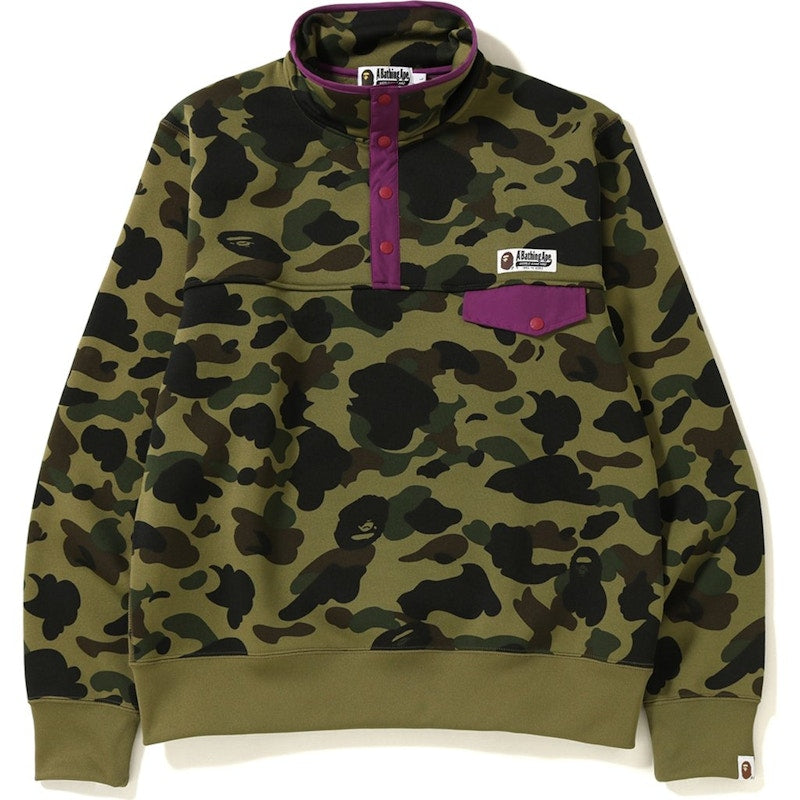 BAPE 1st Camo Wide Sweater Green