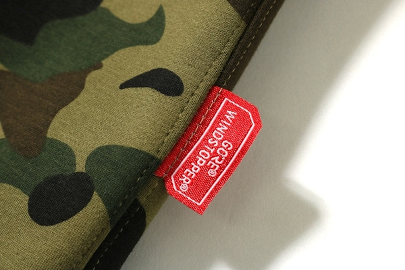 BAPE 1st Camo Windstopper PONR Shark Full Zip Hoodie Green