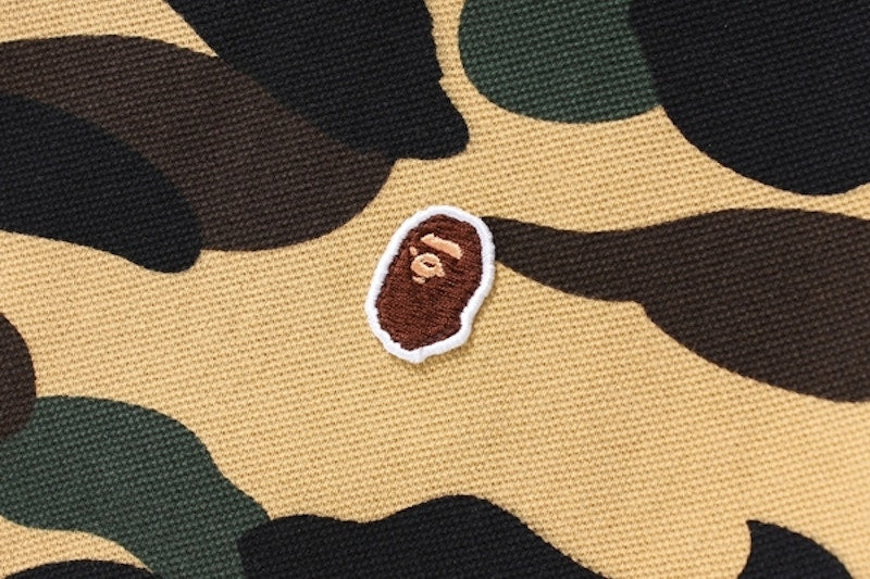 BAPE 1st Camo Ape Head One Point Polo Yellow