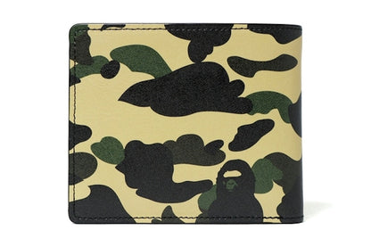 BAPE 1st Camo Ats Leather Wallet yellow/Orange