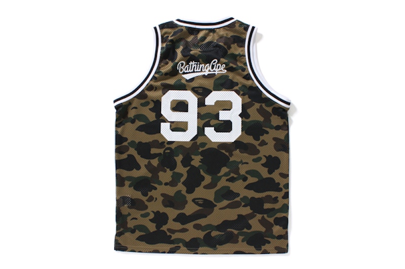 BAPE 1st Camo Basketball Tank Top Green