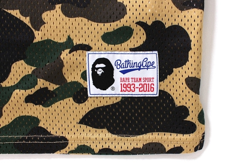 BAPE 1st Camo Basketball Tank Top Yellow Camo