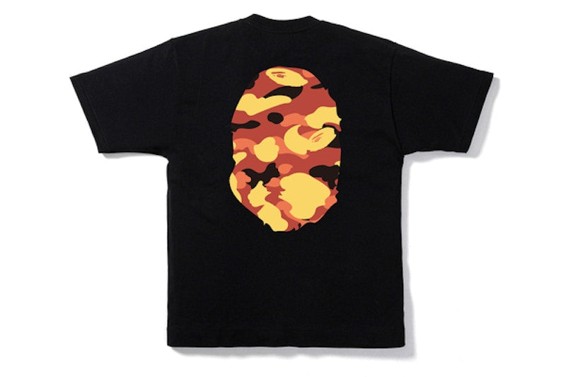 BAPE 1st Camo Big Ape Head Tee Black/Orange