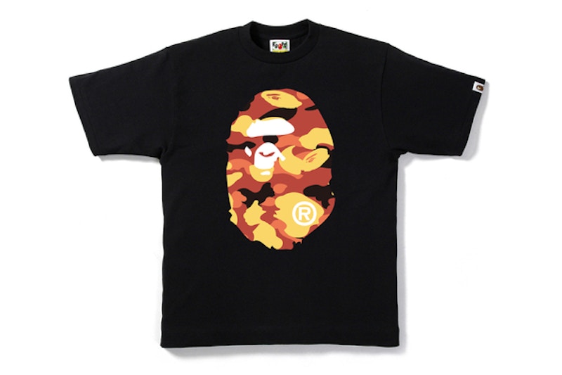 BAPE 1st Camo Big Ape Head Tee Black/Orange