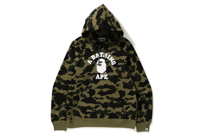 BAPE 1st Camo College Ats Pullover Hoodie Green