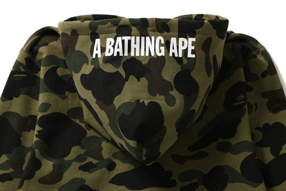 BAPE 1st Camo College Pullover Hoodie Green