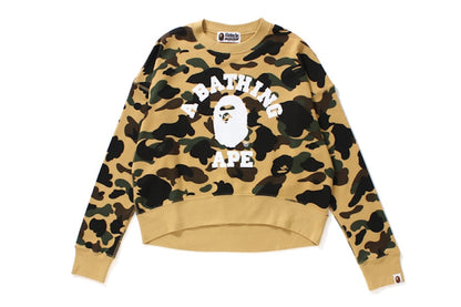 BAPE 1st Camo College Short Length Crewneck (Ladies) Yellow