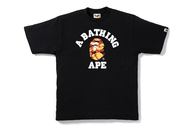 BAPE 1st Camo College Tee Black/Red