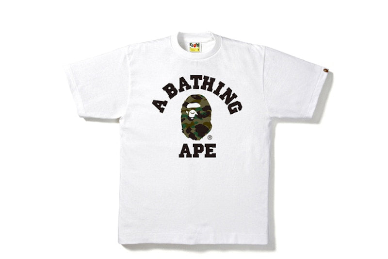 BAPE 1st Camo College Tee White