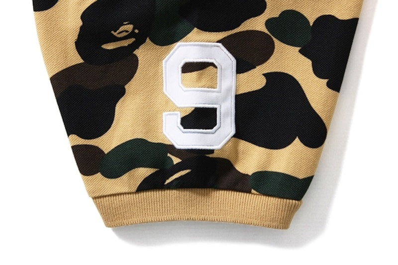 BAPE 1st Camo Large Ape Head Polo Sleeve Print Yellow