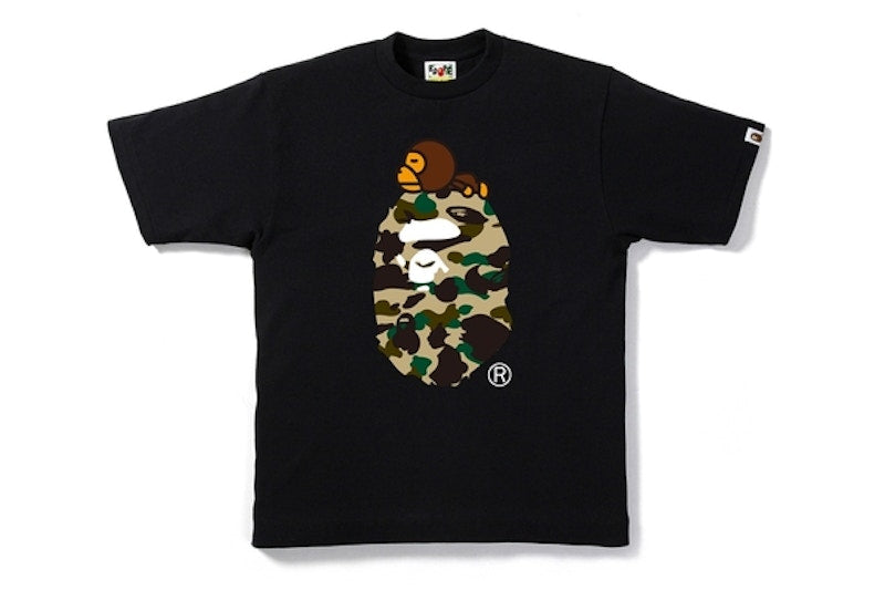 BAPE 1st Camo Milo On Big Ape Tee Black