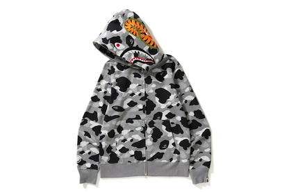 BAPE 1st Camo Shark Full Zip Hoodie Gray