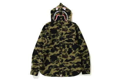 BAPE 1st Camo Shark Hoodie Shirt Green camo