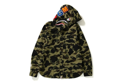 BAPE 1st Camo Shark Hoodie Shirt Green camo