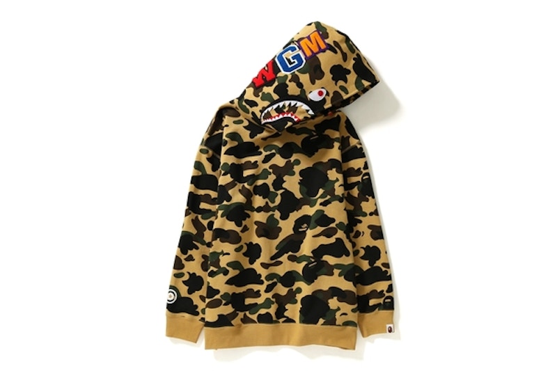 BAPE 1st Camo Shark Oversized Hoodie (Ladies) Yellow