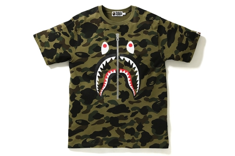 BAPE 1st Camo Shark Tee Green/Camo