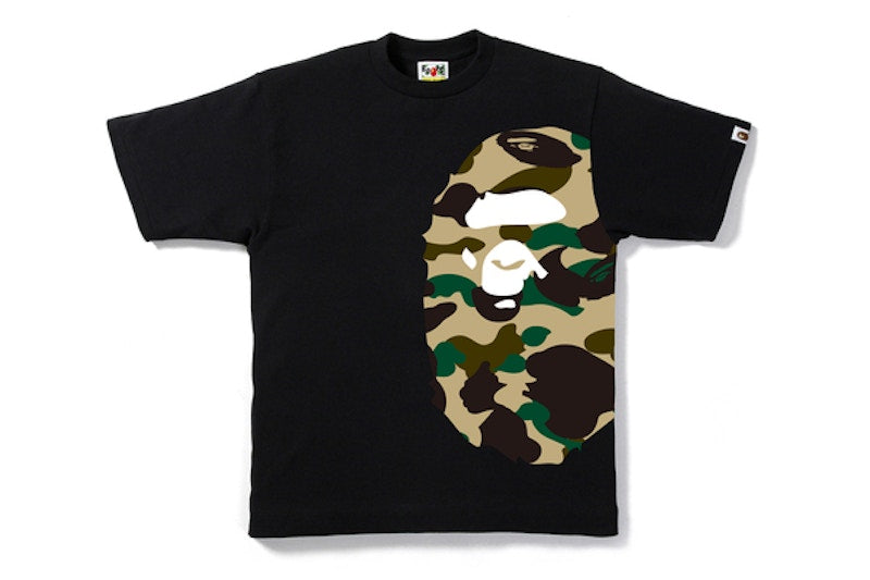 BAPE 1st Camo Side Big Ape Head Tee Black/Beige