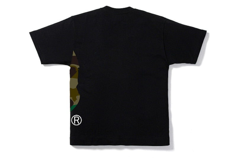 BAPE 1st Camo Side Big Ape Head Tee Black/Olive Drab