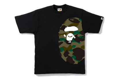 BAPE 1st Camo Side Big Ape Head Tee Black/Olive Drab