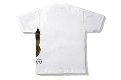 BAPE 1st Camo Side Big Ape Head Tee White/Olive Drab
